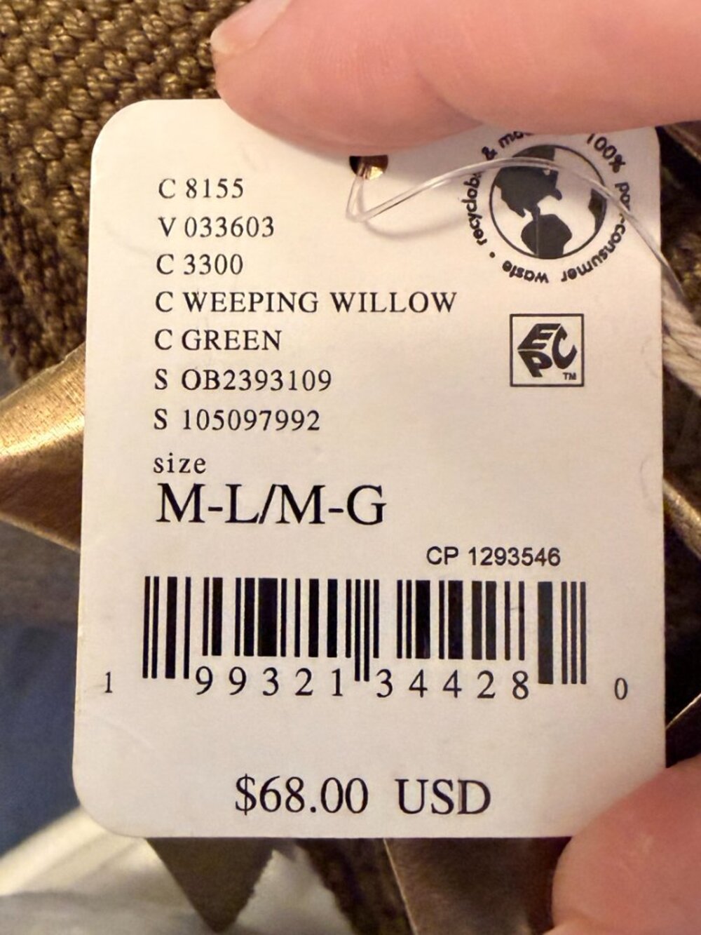 Free People Women's Zoa Hip Belt In Weeping Willow - M/L  NWT - Picture 5 of 8